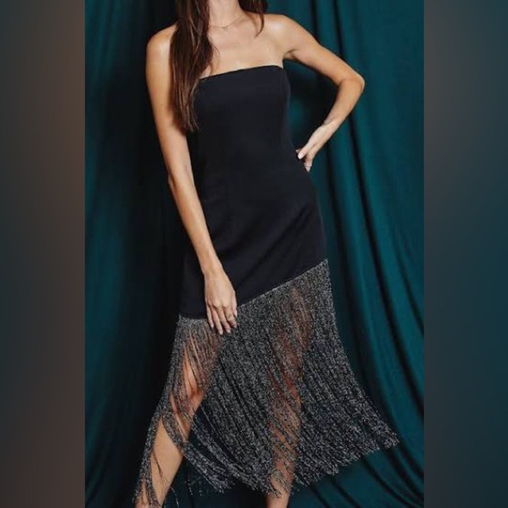Fate Black Dress with Silver Accents